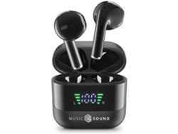 Auriculares Bluetooth MUSIC SOUND - BTMSTWSS (In Ear - Negro)
