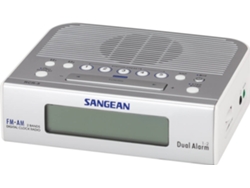 Radio Despertador SANGEAN RCR-5 (Blanco - Digital - AM/FM - Corriente - Alarma Doble - Función Snooze)