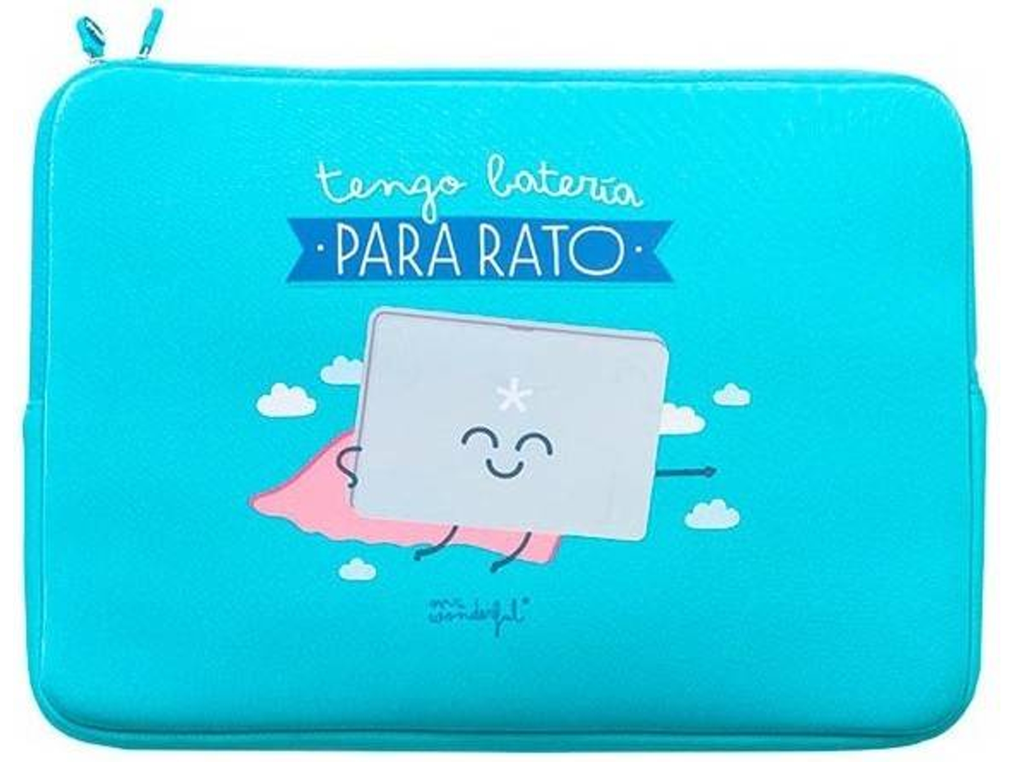 Sleeve MR. WONDERFUL Tengo bateria para rato (Portátiles - 13.3'' - Azul)