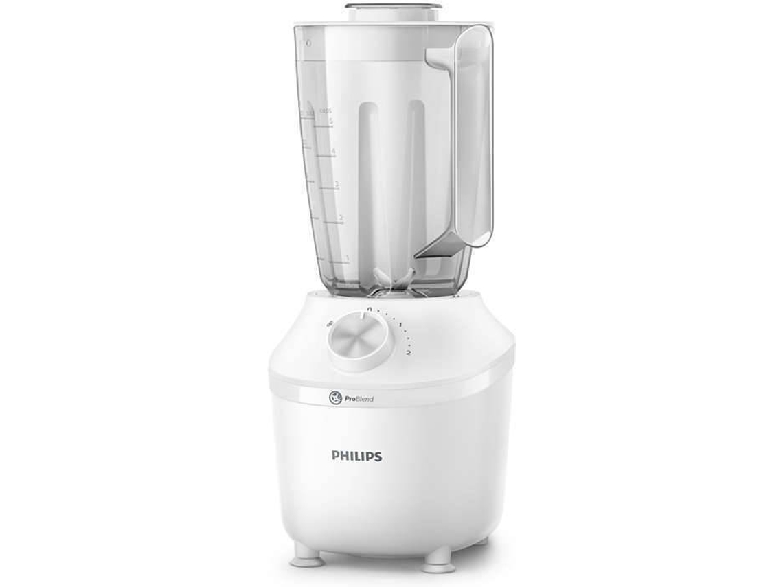 Batidora de Vaso PHILIPS HR2191/00 (600 W - 2 L - Blanco)