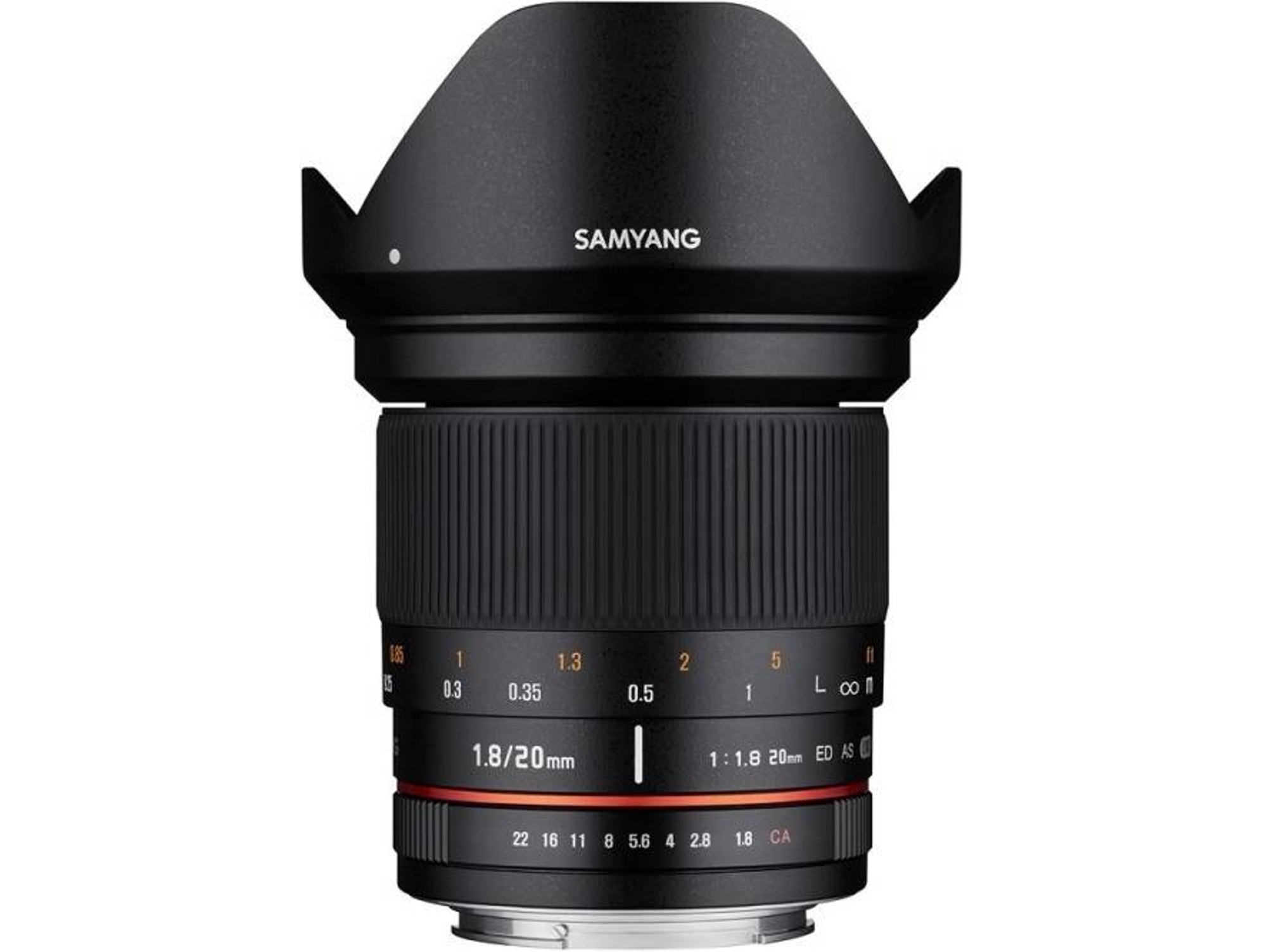 Objetivo SAMYANG 20mm F1.8 Ed As Umc (Encaje: Pentax K - Apertura: f/1.8 - f/22)
