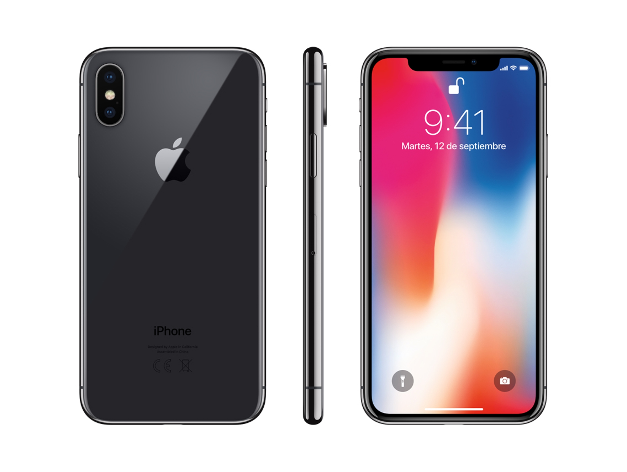 iPhone X APPLE (5.8'' - 3 GB - 64 GB - Gris Espacial)