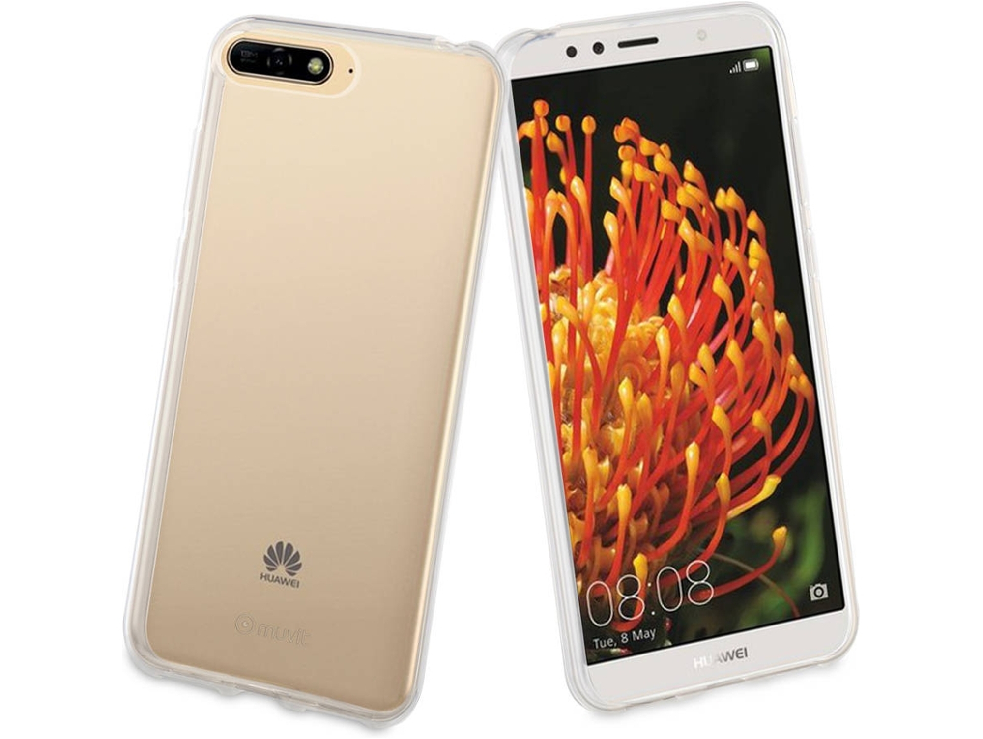 Carcasa Huawei Y6 2018 MUVIT Crystal Transparente