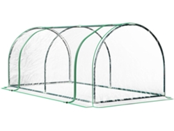  Invernadero de jardín OUTSUNNY de acero y PVC (200x100x80cm)