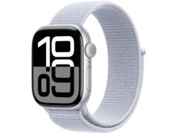 APPLE Watch Series 10 GPS + Cellular 42mm Aluminio Plata con Correa Loop Deportiva Azul Nuvem