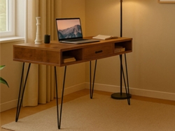 Escritorio CSD Tracy (Roble y Negro - 120 x 60 cm)