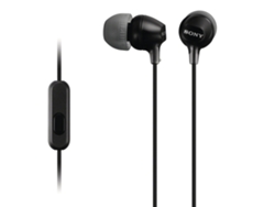 Auriculares con Cable SONY Mdr-Ex15Ap (In Ear - Micrófono - Negro)