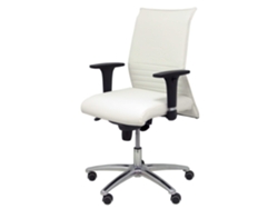 Silla de Escritorio Ejecutiva PYC Albacete XL Blanco con ruedas antiarañazos (Brazos Ajustables - Piel sintética)