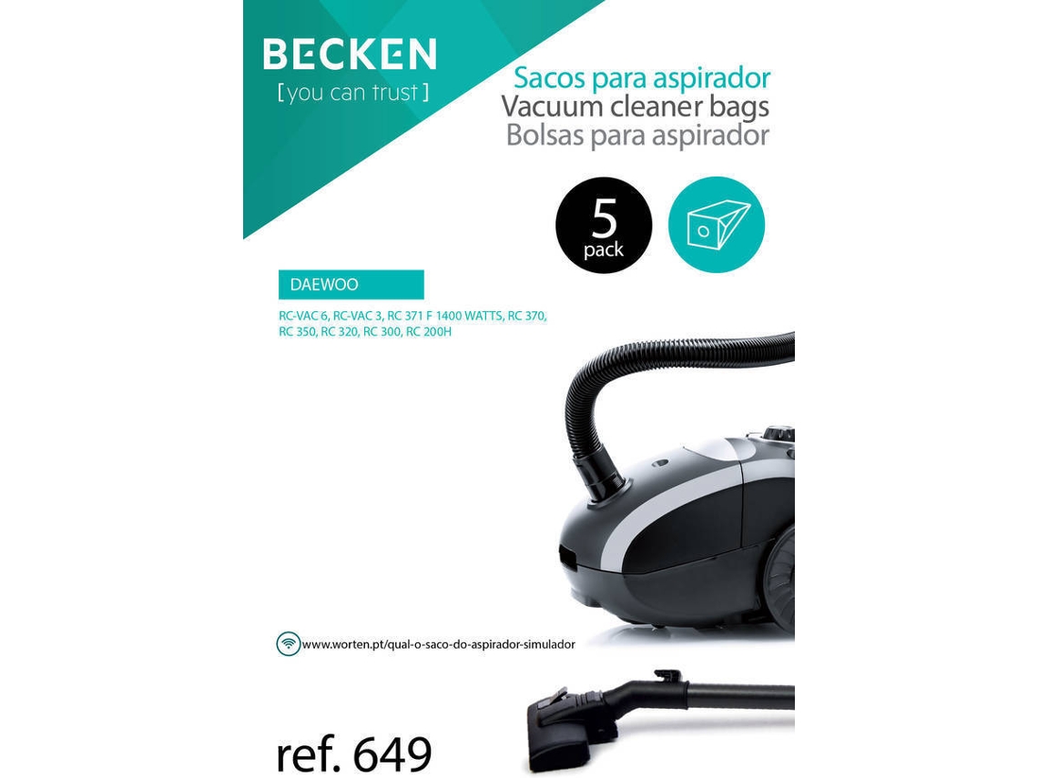 Bolsa de aspirador BECKEN REFª649 (5 unidades)
