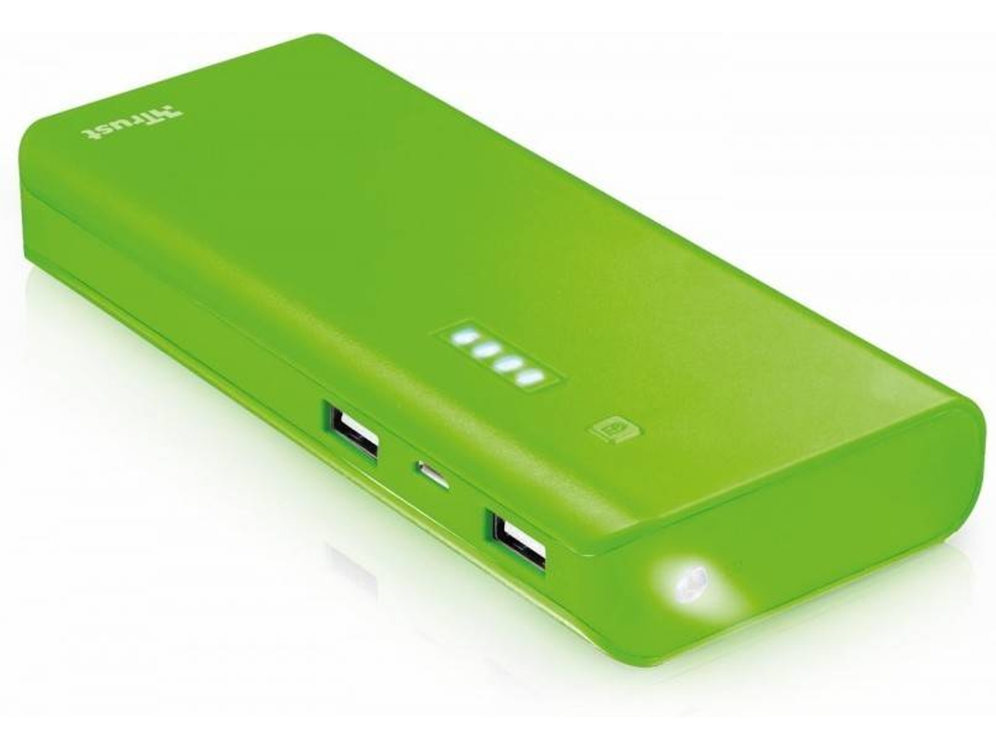 Powerbank TRUST 10000 (10000 mAh - 2 Puertas USB - Verde)