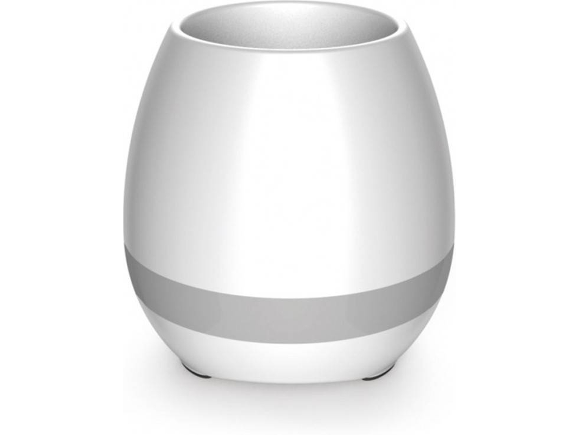 Maceta con altavoz inalámbrico MUVIT I/O blanco