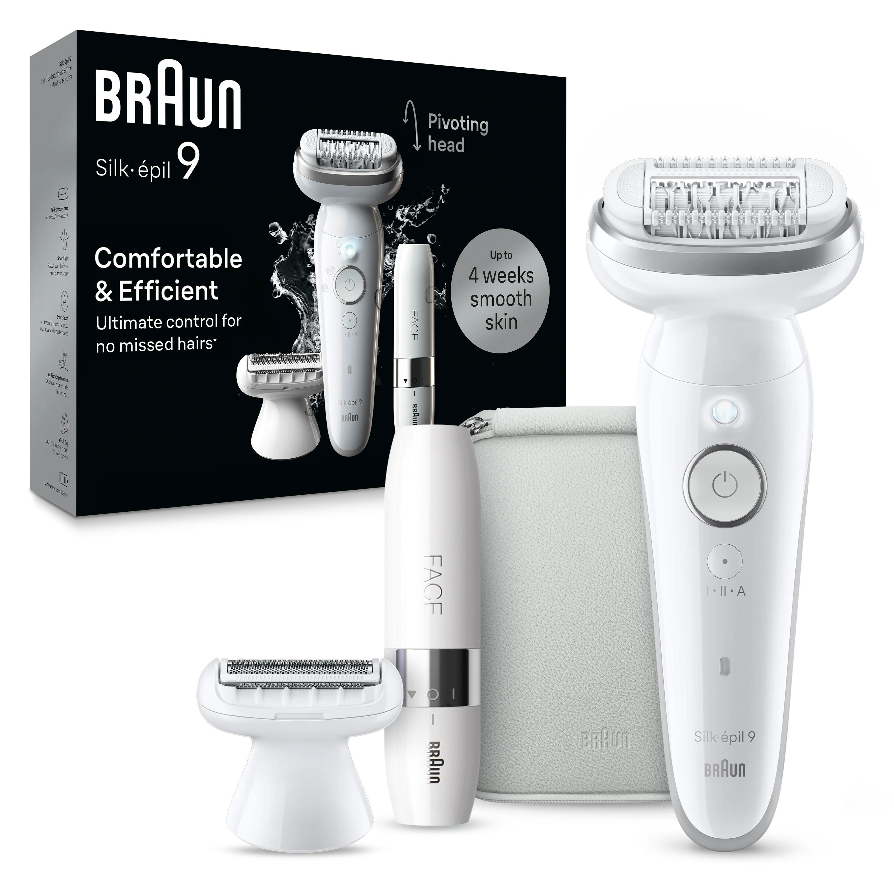 Depiladora BRAUN Silk Epil S9 SES9-341 Plus (Arranque - Multi-zonas - Recargable)