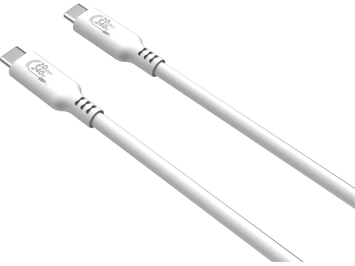 Cable GOODIS (USB-C - USB-C - 1m - 240W - Blanco)