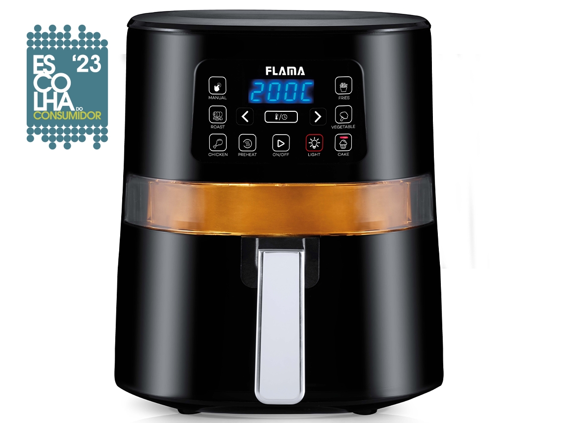Freidora de Aire FLAMA 670FL (4 L - Negro)