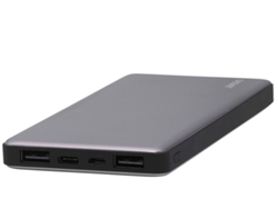 Powerbank DENVER 10000 (10000 mAh - 2 Puertas USB - USB-C - Negro)