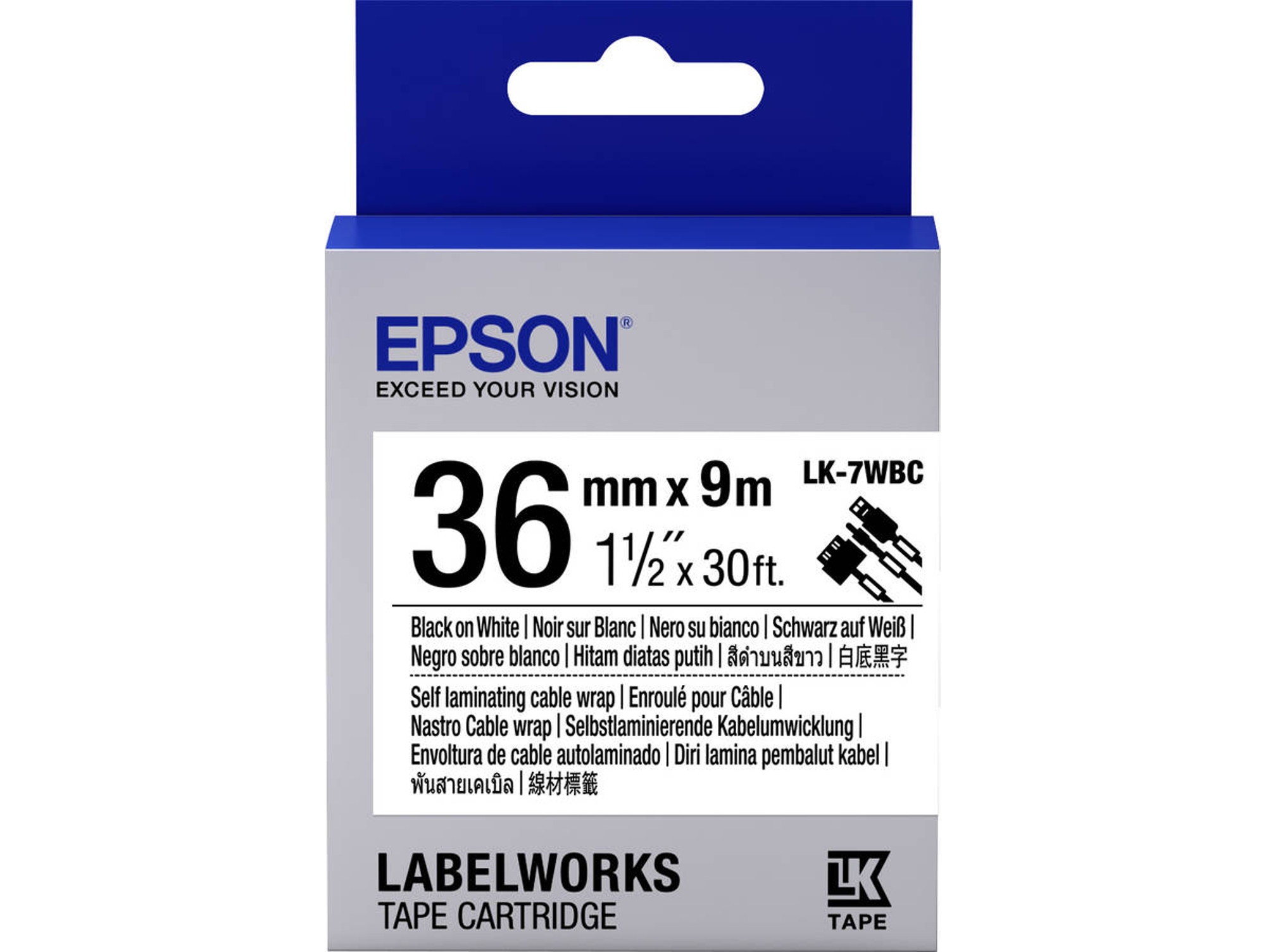 Cinta para cable EPSON LK-7WBC - C53S657902