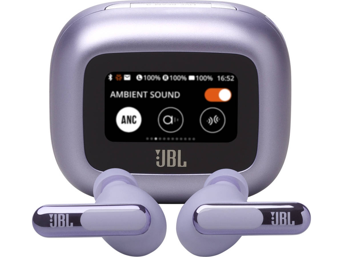 Auriculares Bluetooth True Wireless JBL LIVE BEAM 3 (In Ear - Micrófono - Noise Cancelling - Morado)