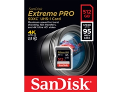 Tarjeta de Memoria SANDISK Extreme Pro 512GB 95MB  U-I