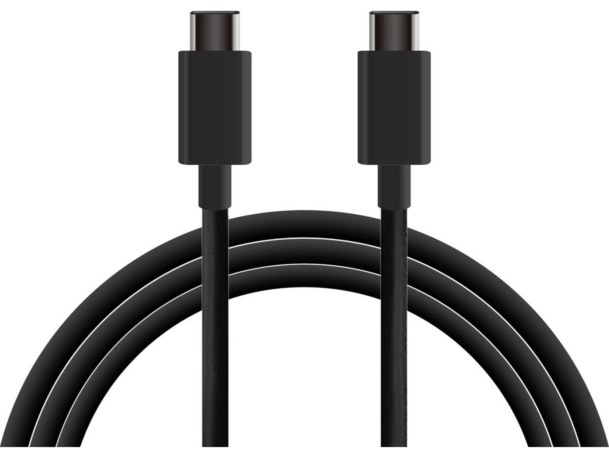 Cable KSIX BXCUC01 (USB-C - USB-C - 1 m - Negro)