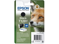 Cartucho de tinta original EPSON T1281, Zorro 5,9 ml, Negro, M, C13T12814012