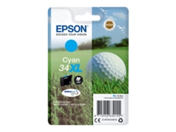 Cartucho de tinta original EPSON 34XL, Bola de golf 10,8 ml, Cian, XL, C13T34724020, T3472