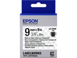 Cinta EPSON LK-3TBW Cinta adhesiva resistente negra/transparente 9/9 -