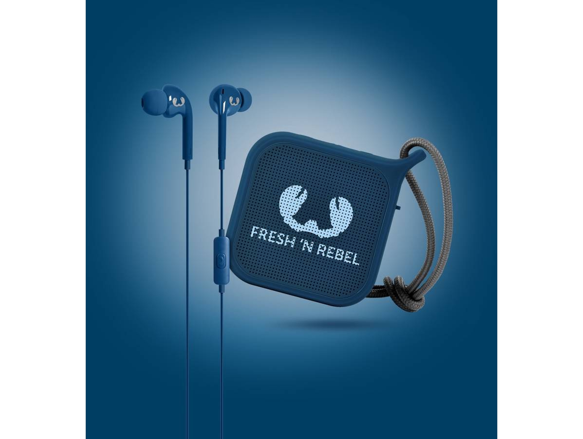 Auriculares con cable FRESH 'N REBEL 8GIFT04IN (In ear - Micrófono - Azul)
