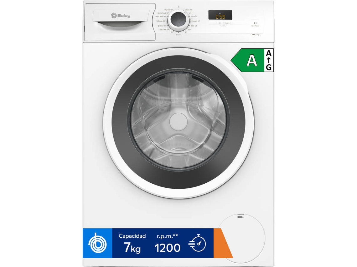 Lavadora BALAY 3TS273BA (7 kg - 1200 rpm - Blanco)