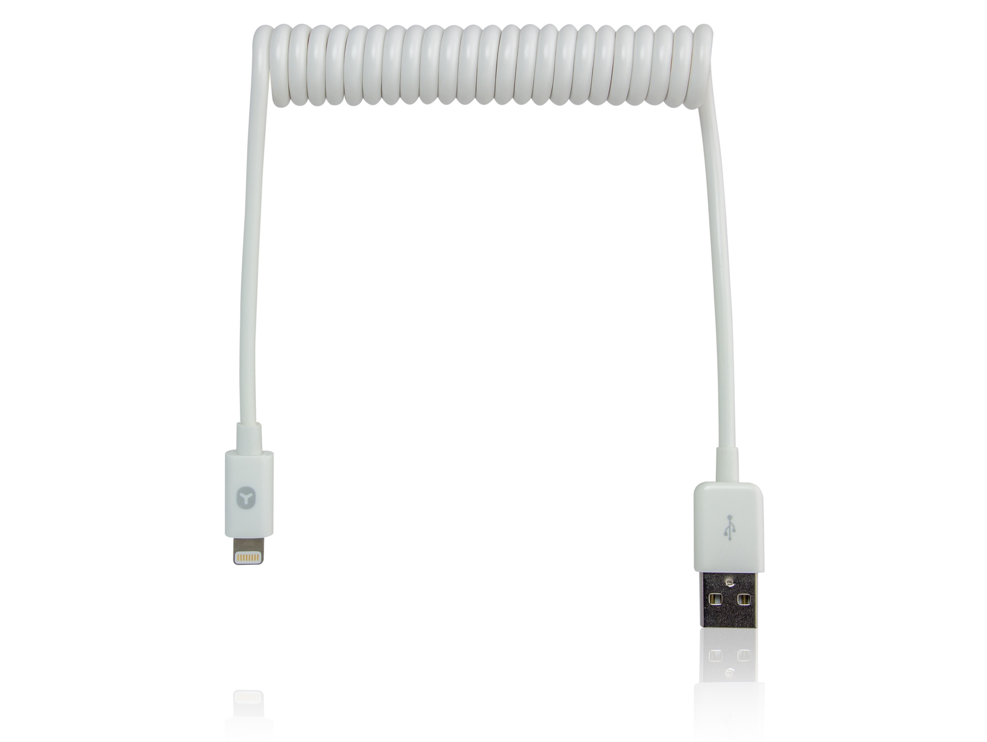 Cable GOODIS Coiled (USB - Lightning - 1 m - Blanco)