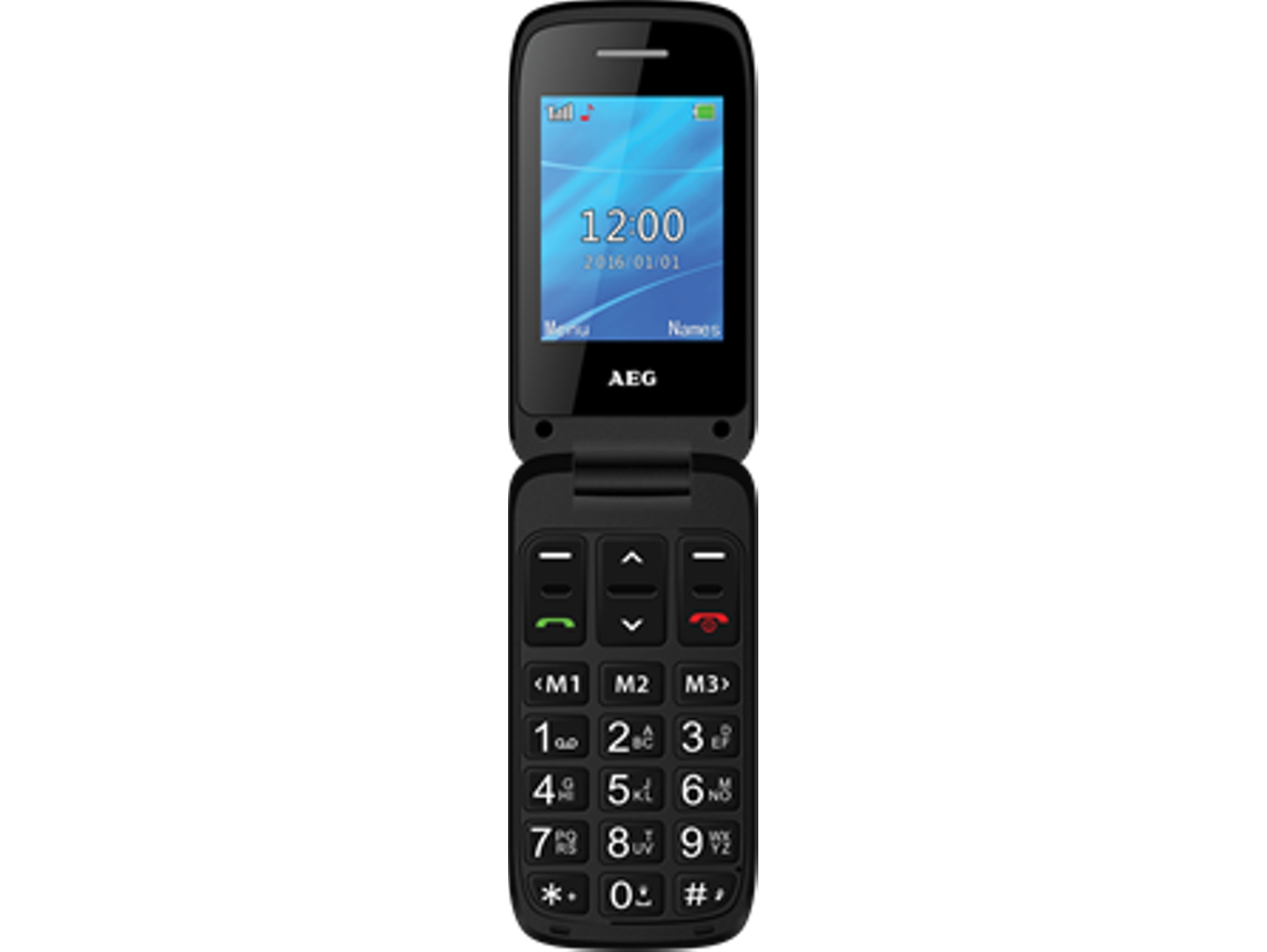 Teléfono móvil AEG SM420 (2.4'' - 2G - Negro)