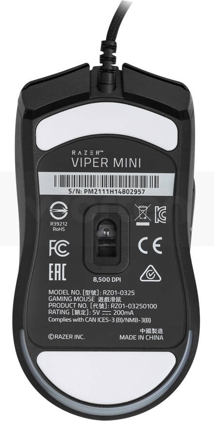 Ratón Gaming RAZER Viper Mini (8500 dpi - Negro)