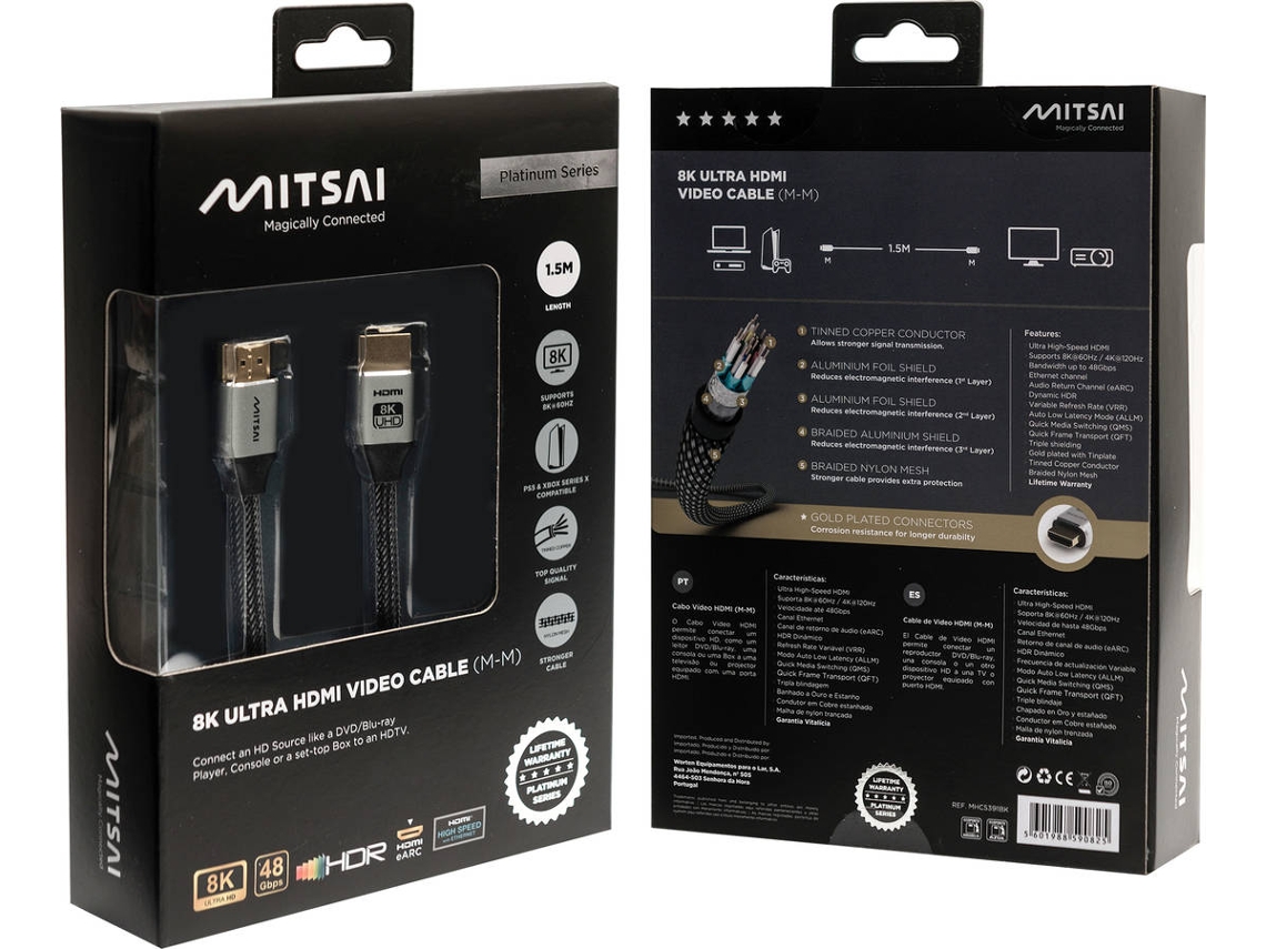 Cable HDMI MITSAI (Hdmi - 8K - 1.5 m)