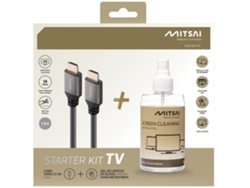 Pack MITSAI con Cable HDMI 2.0 (4K@60Hz + Líquido de Limpieza para Pantallas 200ml)