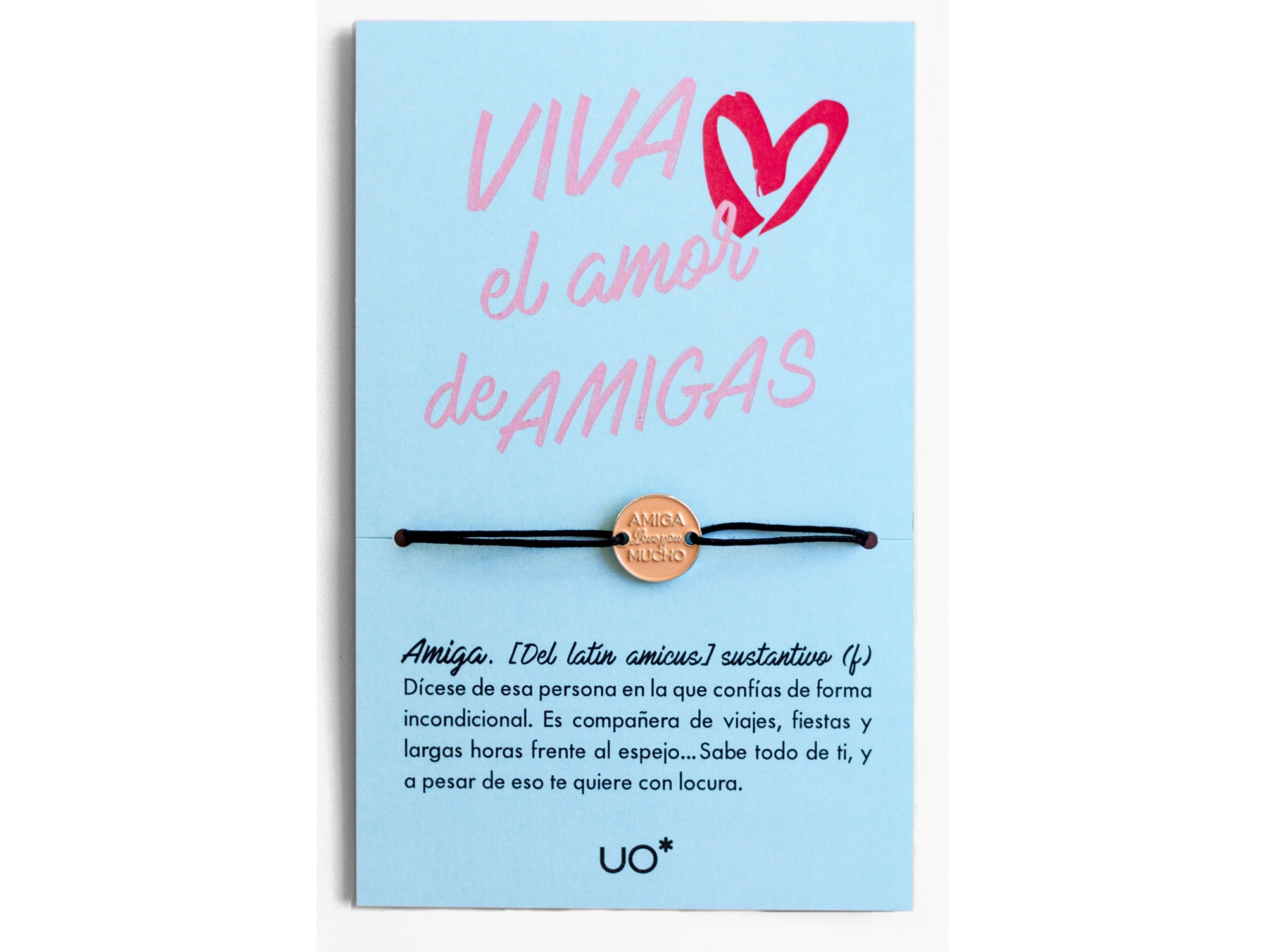 Pulsera 'Amiga, Love you mucho' Melocotón