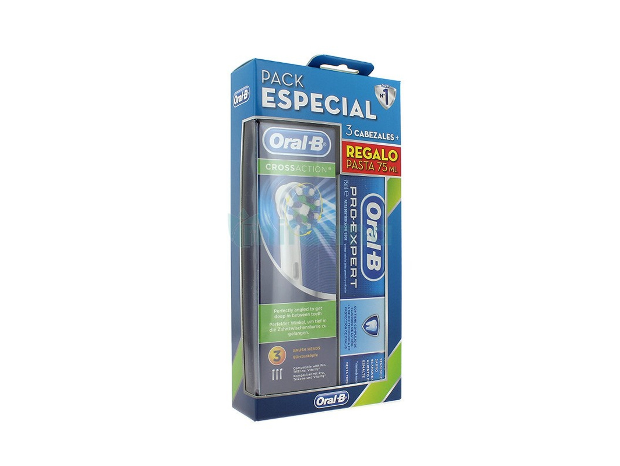 Recambio Cepillo ORAL B Cross Action EB50-3 (3 Un) + Pasta Pro-Expert