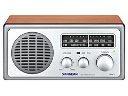 Radio Portátil SANGEAN WR-1 Nogal-Plata