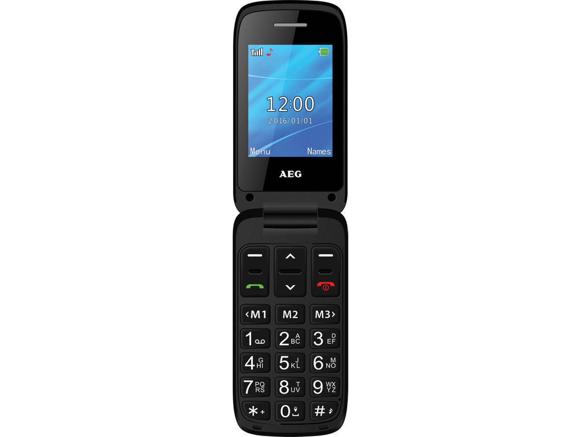 Teléfono móvil AEG SM420 (Caja Abierta - 2.4'' - 2G - Negro)