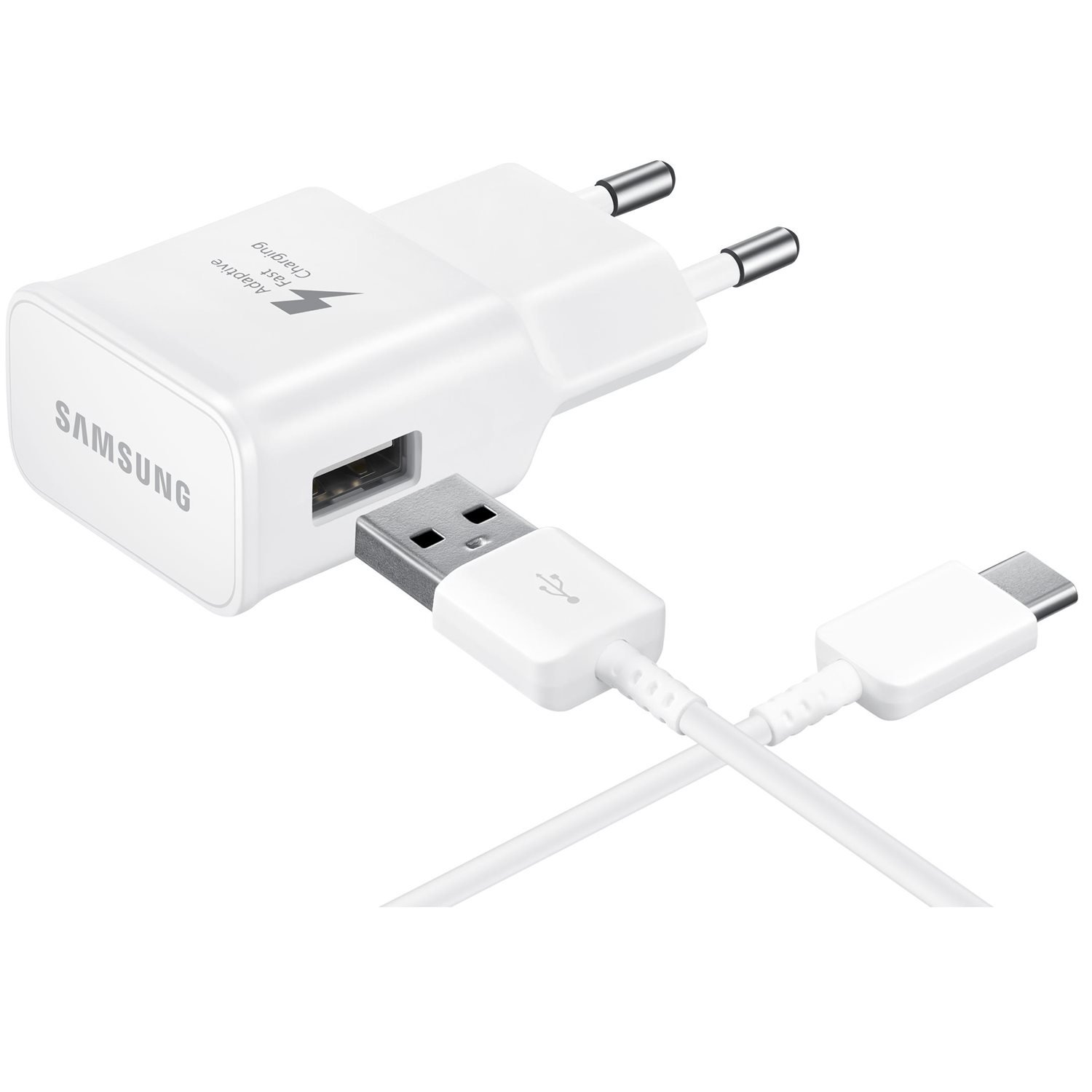 Cargador Rápido SAMSUNG 15W USB Tipo C Blanco