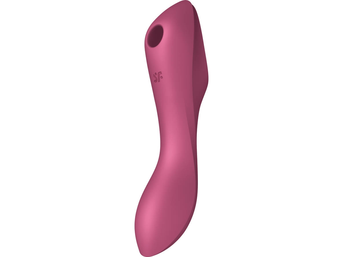VEMKP - Vibrador SATISFYER Clitoris Suction Stimulator Curvy Trinity 3 Insertable Air Pulse Red