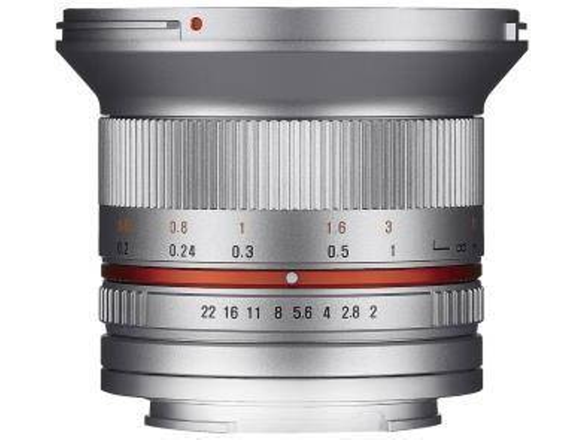 Objetivo SAMYANG 12mm F2.0 Ncs Cs Fuji X (Plata - Encaje: Fujifilm X Mount - Apertura: f/2 - f/22)