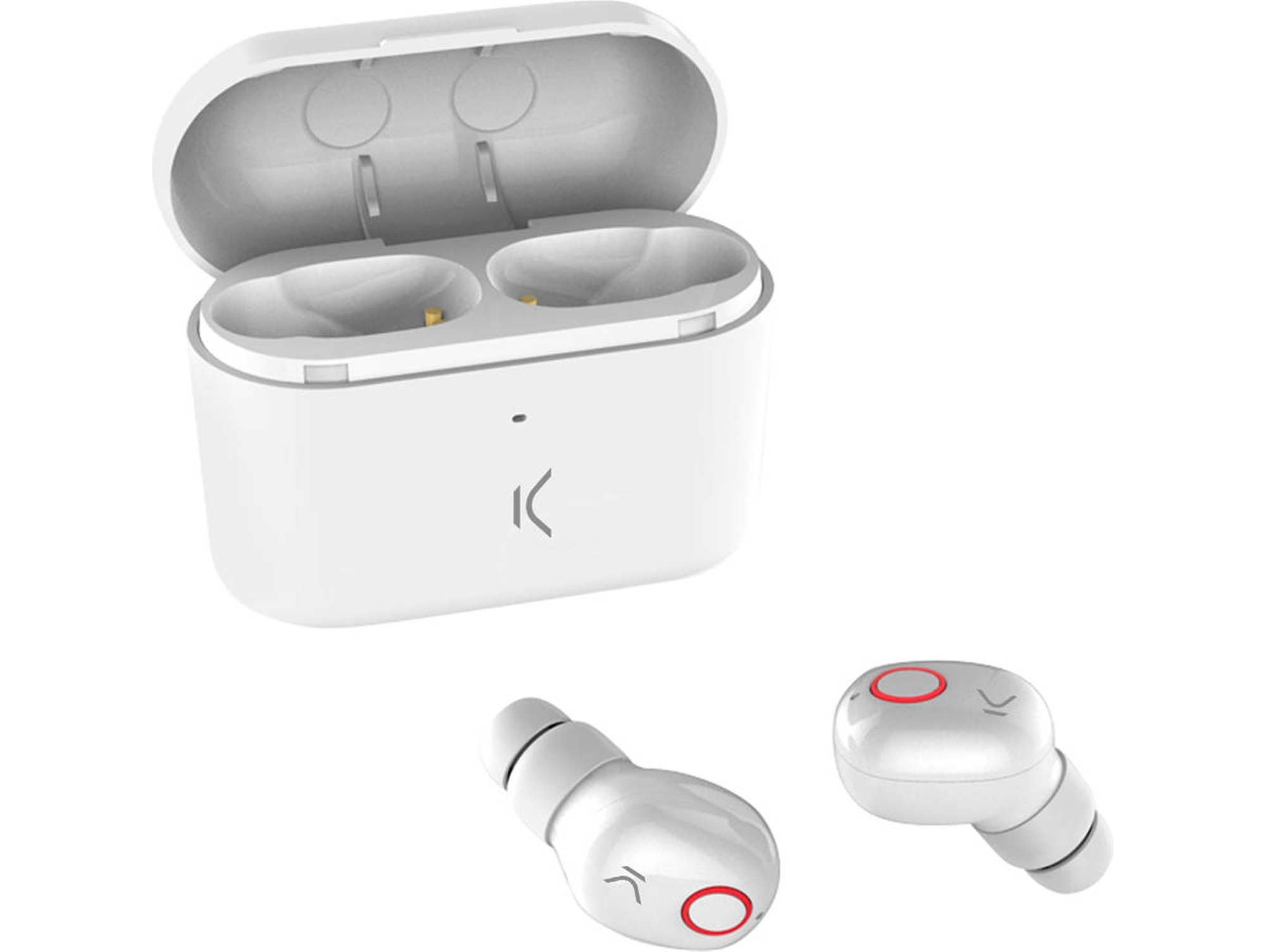 Auriculares Bluetooth True Wireless KSIX Freepods (In Ear - Micrófono - Noise Cancelling - Blanco)