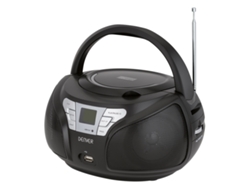 Radio Boombox c/ Lector CD DENVER TCU-206 (Negro - Digital - FM - Pilas)