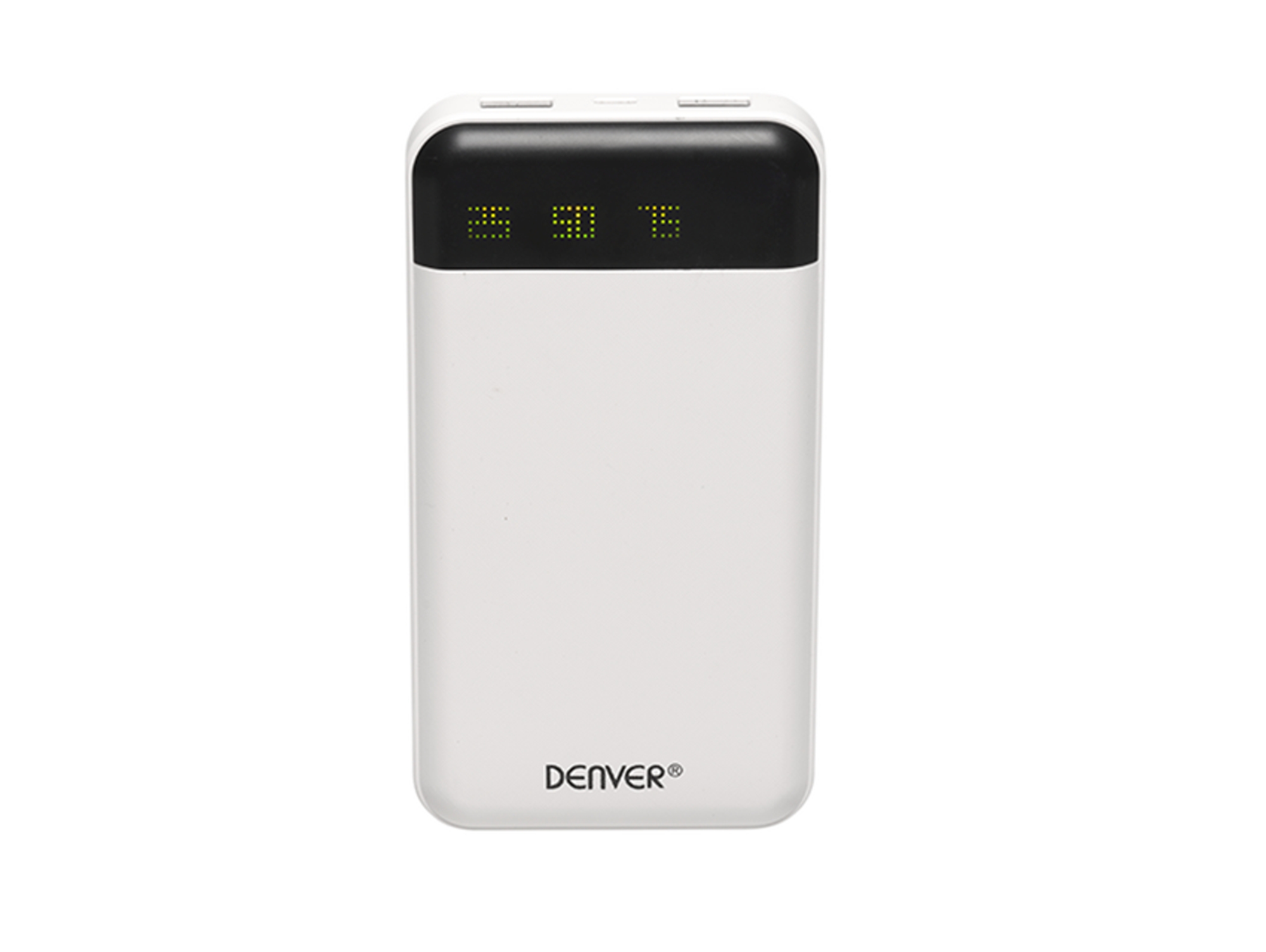 Powerbank DENVER PBA-12000 (12000 mAh - 2 Puertas USB - Blanco)