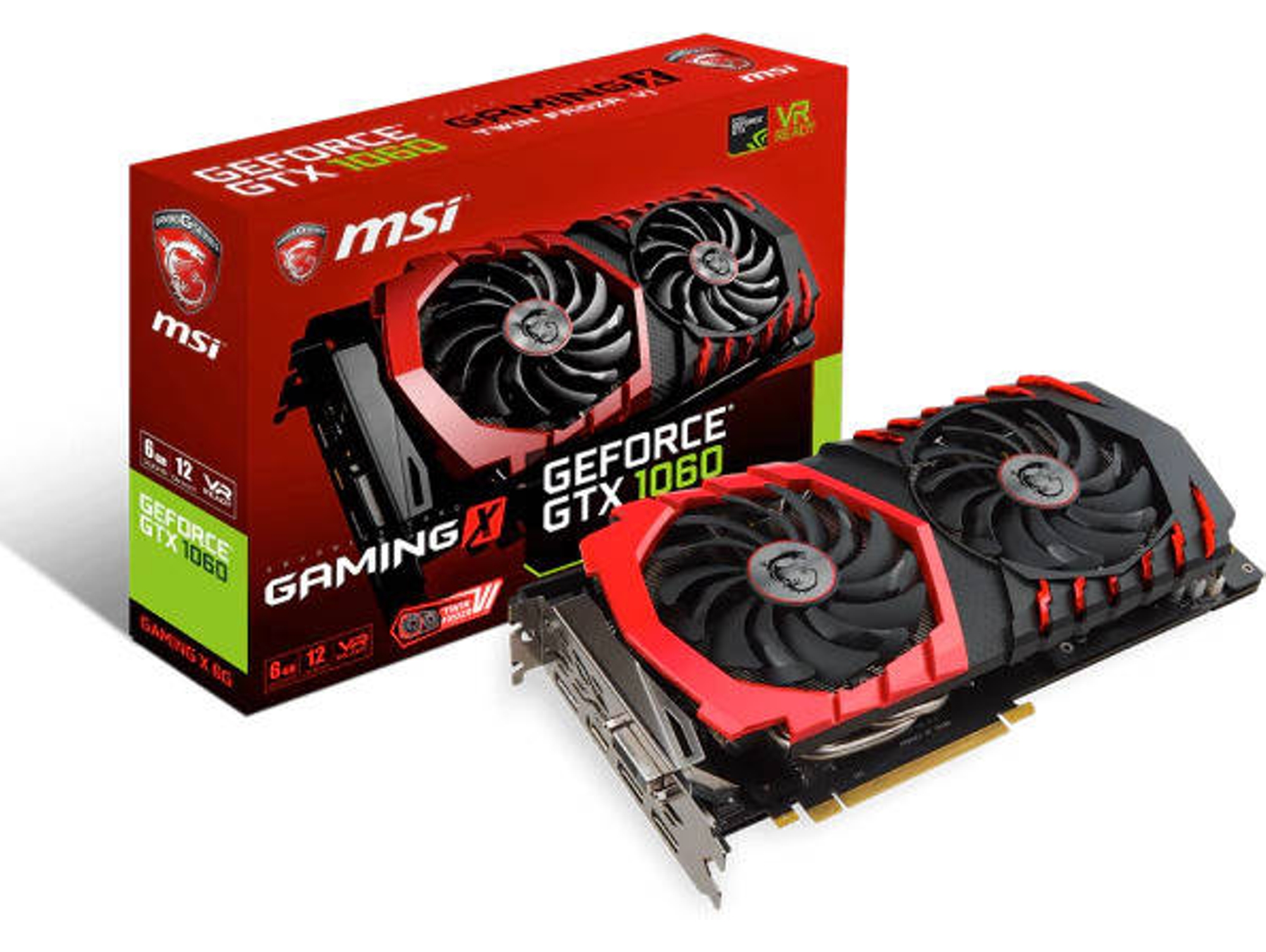 Tarjeta Gráfica nVidia MSI GeForce GTX 1060 Gaming X 6GB DDR5