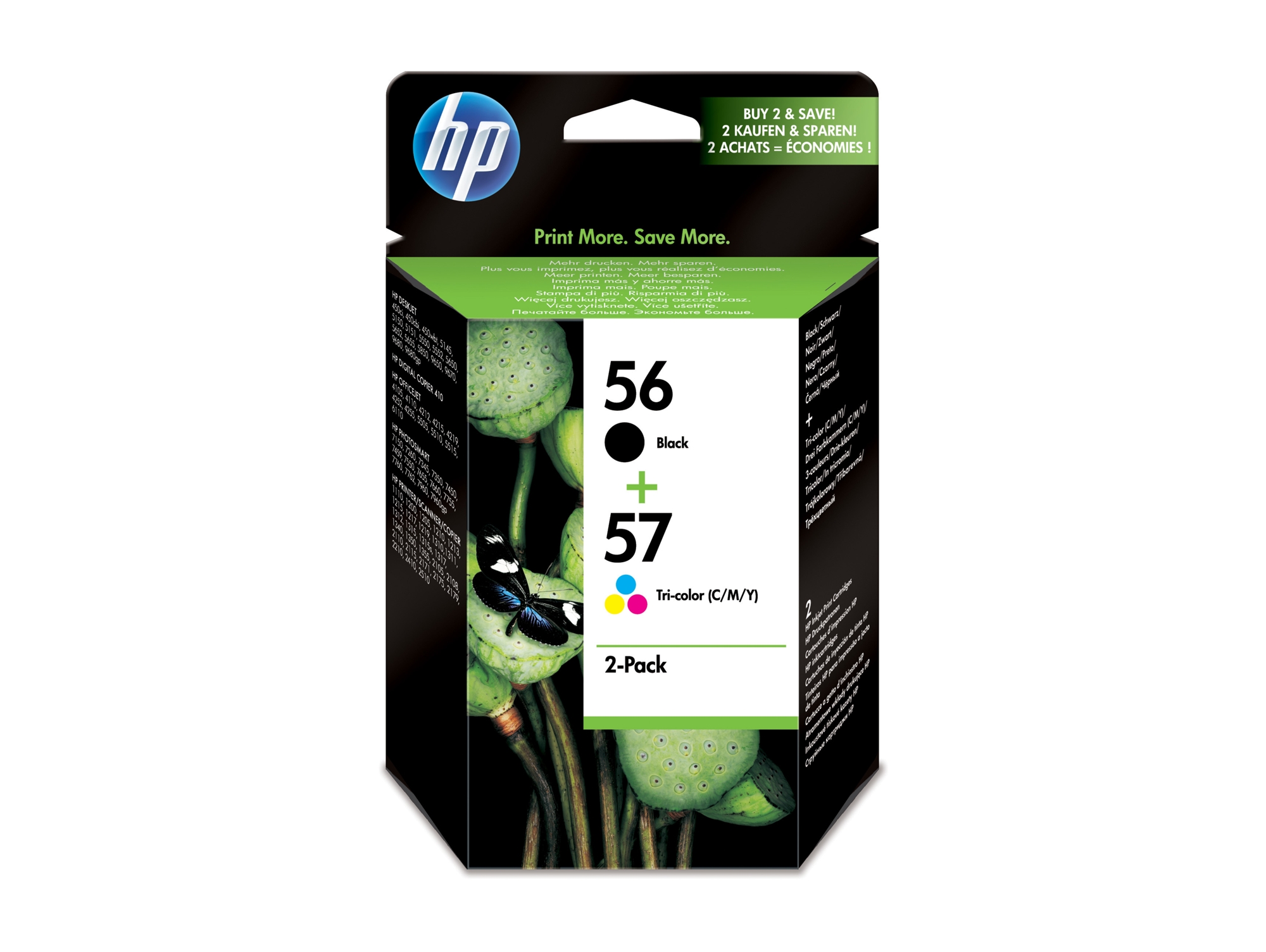 Pack 2 cartuchos tinta SA342AE: HP 56 negro + HP 57 tricolor
