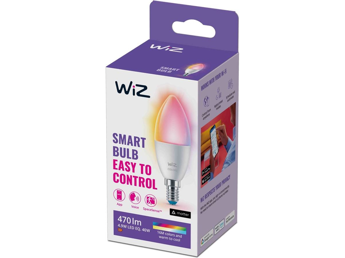 Lámpara Led WIZ Wi-Fi E14 922-65 RGB  
