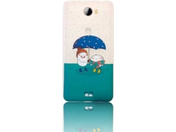 Carcasa Huawei Y5 II, Y6 CROQUETA Y EMPANADILLA Lluvia Multicolor