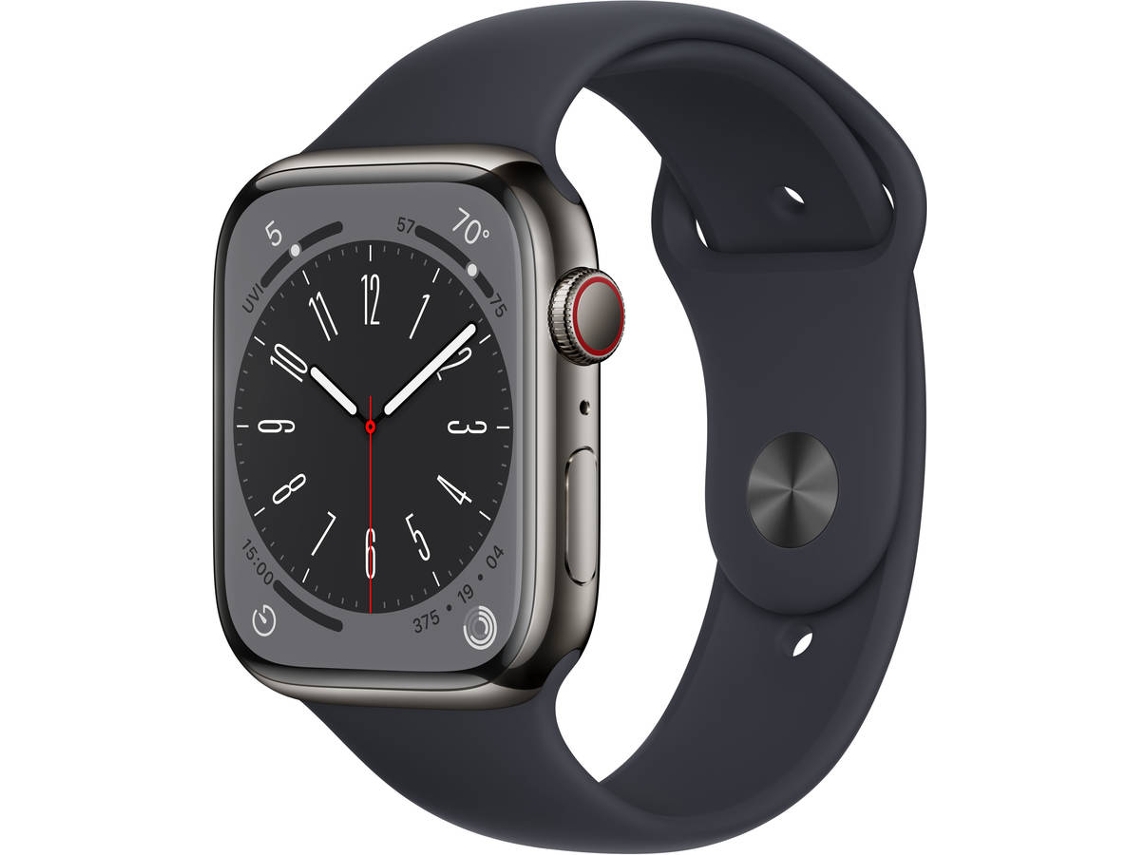 APPLE Watch Series 8 GPS+Cellular 45 mm Grafito con Correa Deportiva Medianoche