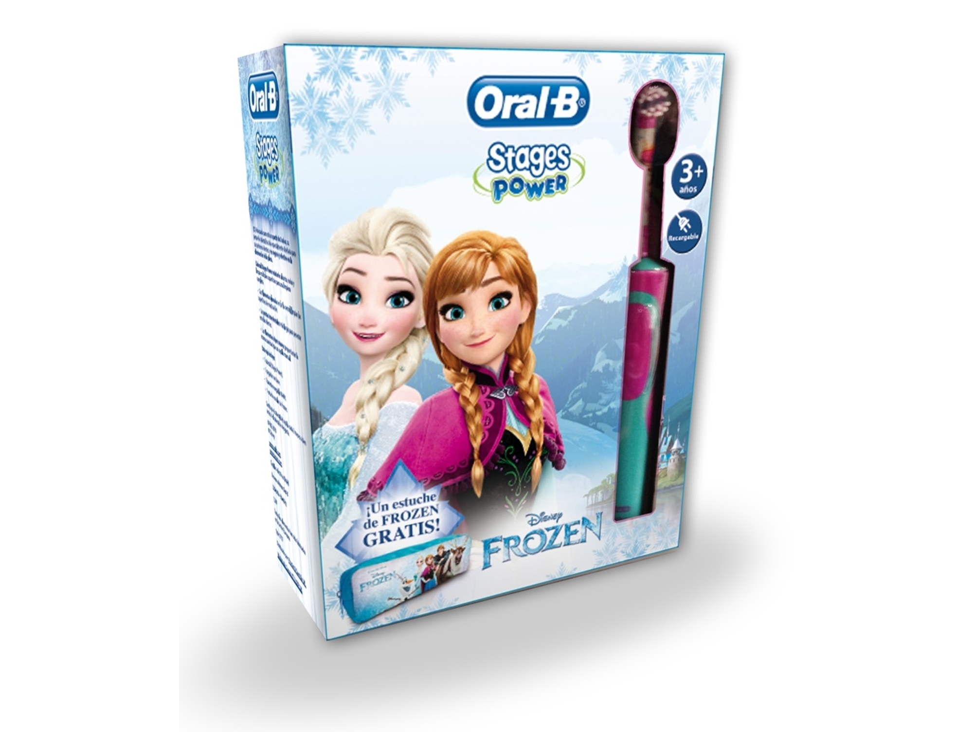Cepillo de Dientes Eléctrico ORAL B Pack Frozen + Estuche Rosa (7.600 rpm)