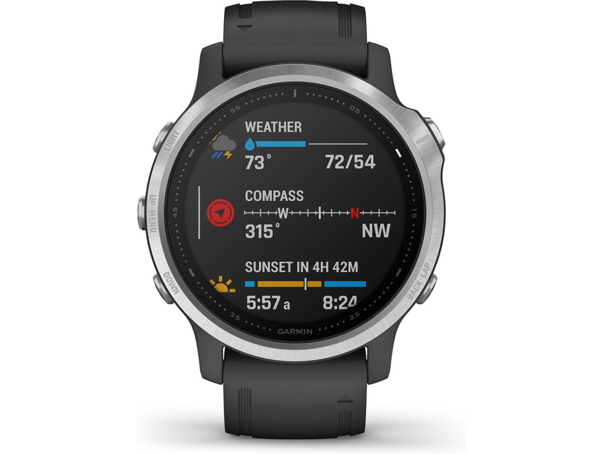 Reloj deportivo GARMIN Fenix 6S (Bluetooth - Hasta 9 días de autonomía - Negro)
